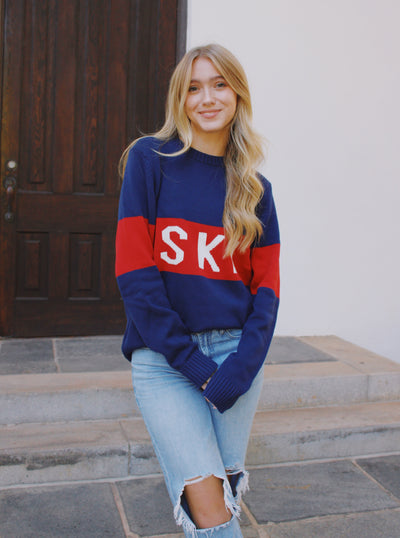 Navy Block SKI Sweater