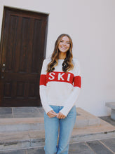 Load image into Gallery viewer, White Block SKI Sweater
