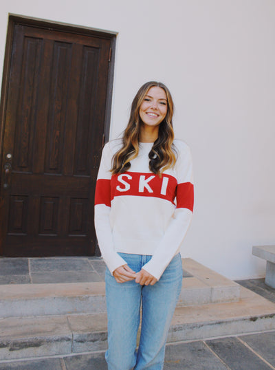 White Block SKI Sweater