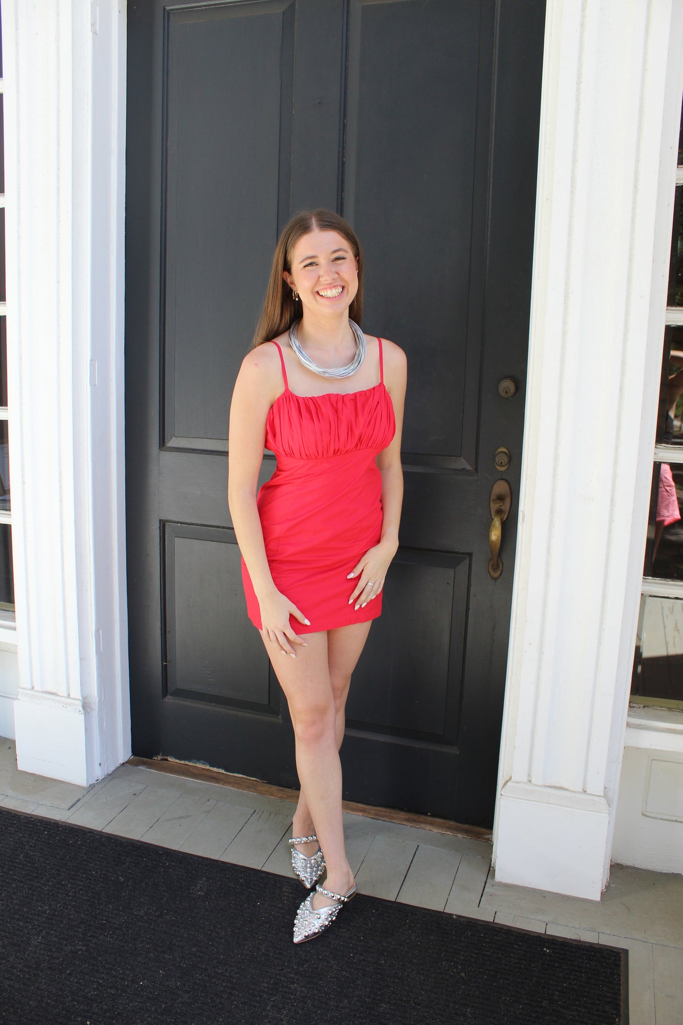 Sabrina Gathered Mini Dress