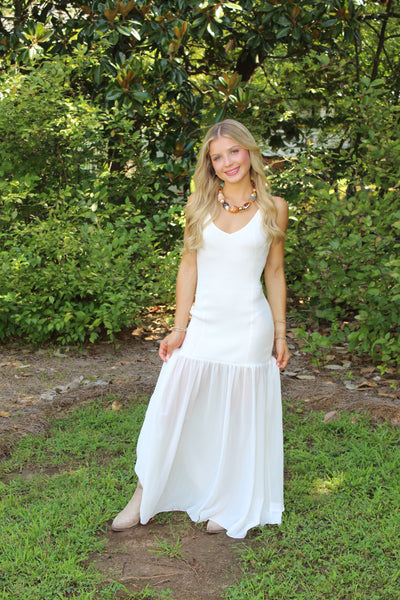 Chiffon Knitted Maxi Dress