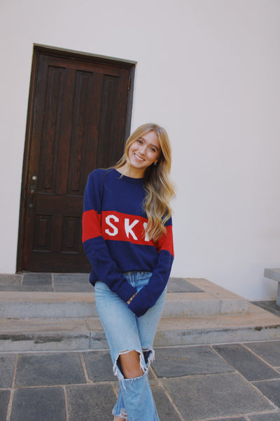 Navy Block SKI Sweater