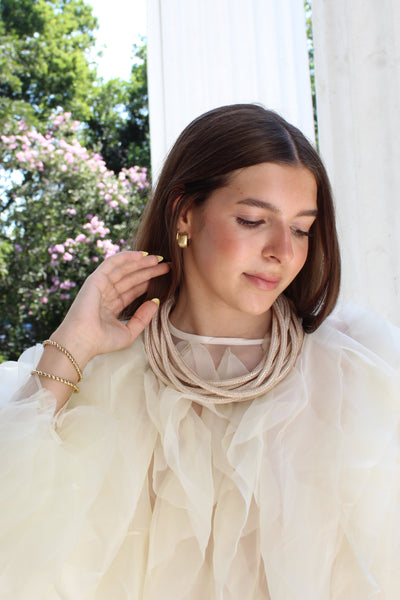 Macie Ecru Strand Necklace