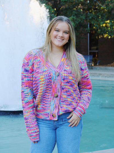 Kris Woven Colorful Cardigan