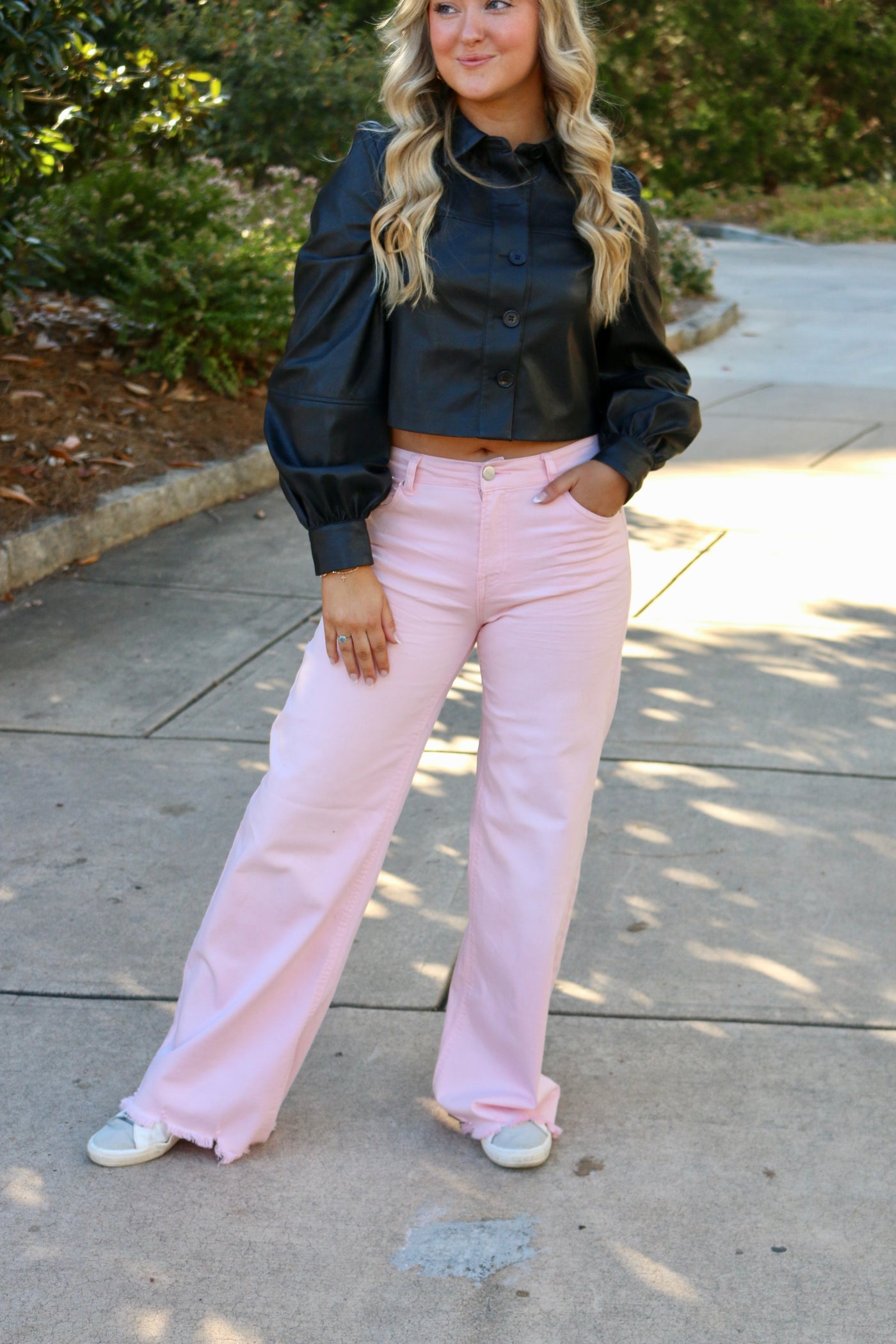 Blush Pink High Waisted Jeans