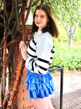 Load image into Gallery viewer, Royal Blue Ruffle Mini Skirt
