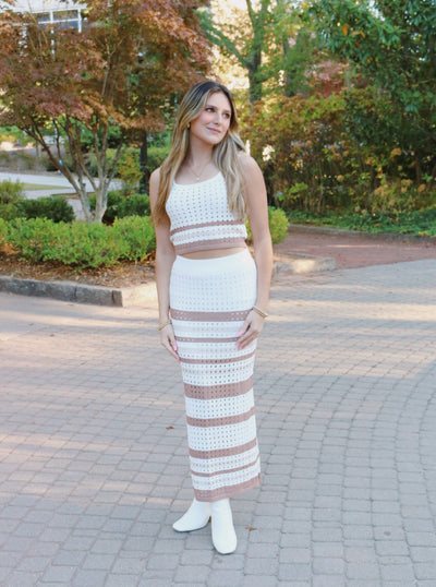 Samantha Striped Skirt Set