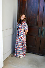 Load image into Gallery viewer, Navy Print Maxi Dress
