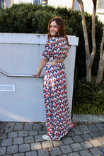 Load image into Gallery viewer, Navy Print Maxi Dress
