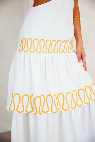 Positano Embroidered Maxi Dress