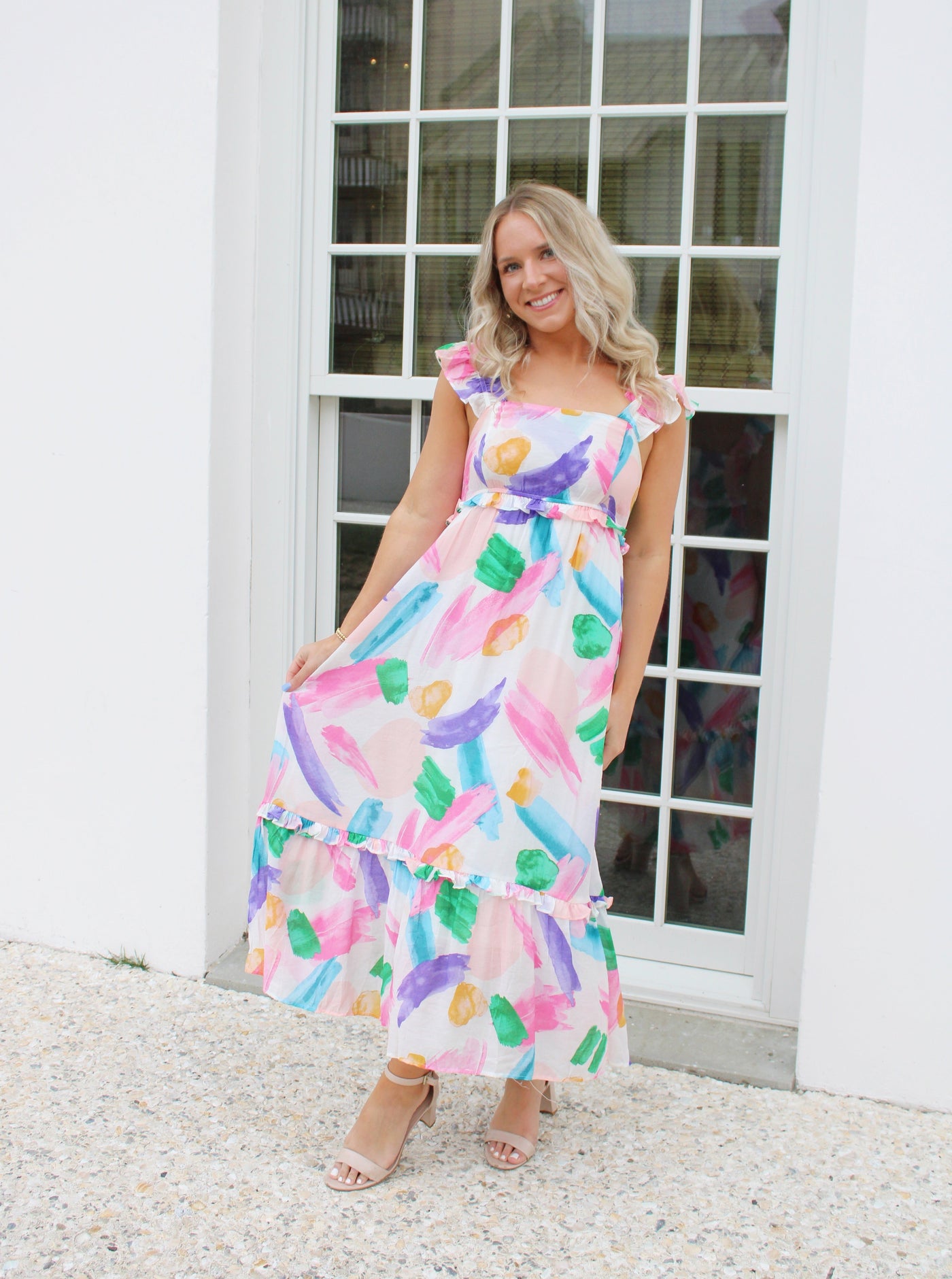 Alexis Watercolor Midi Dress