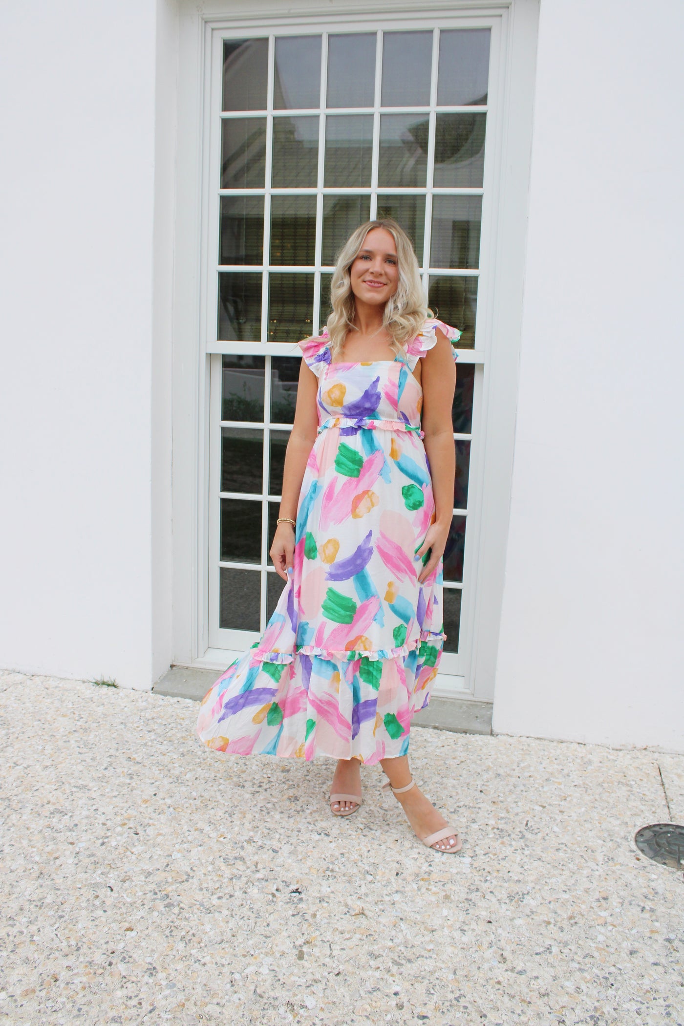 Alexis Watercolor Midi Dress