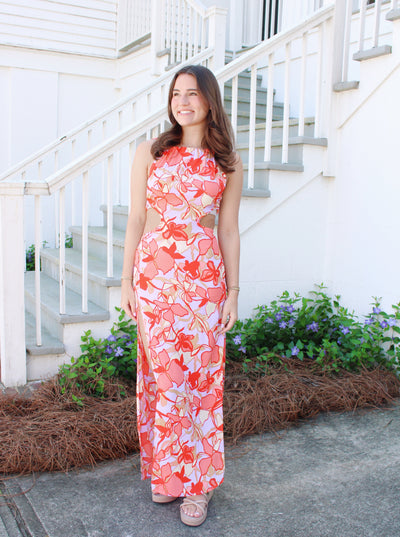 Cora Floral Midi Dress