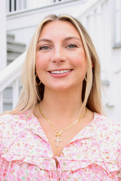 Emery Cross Charm Necklace