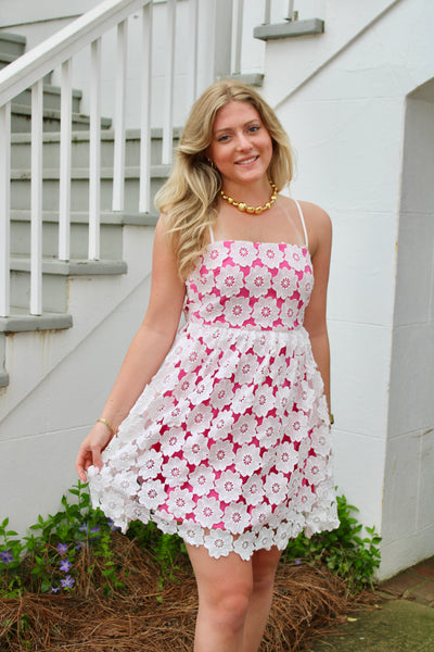 Kailey Crochet Mini Dress