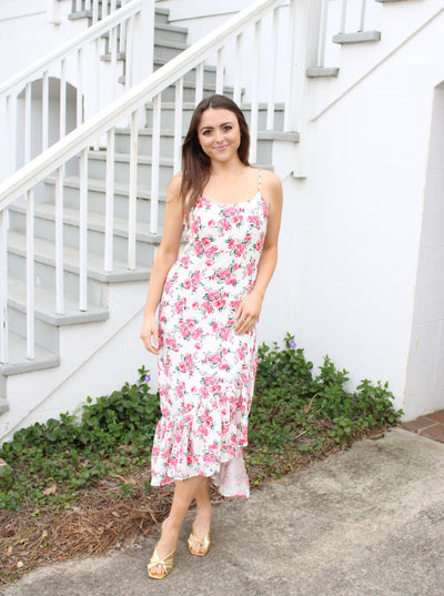 Rosie Ruffle Midi Dress