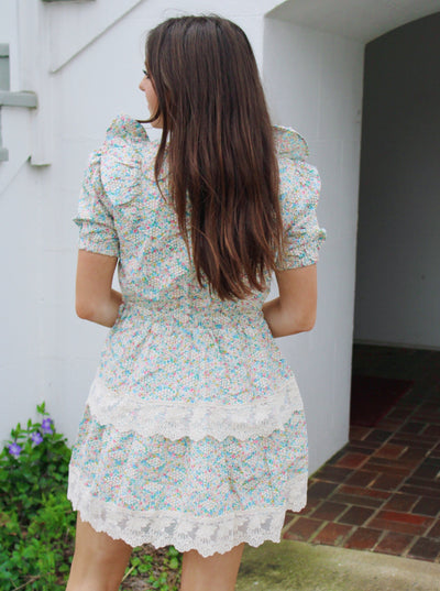 Betsy Floral Embroidered Mini Dress