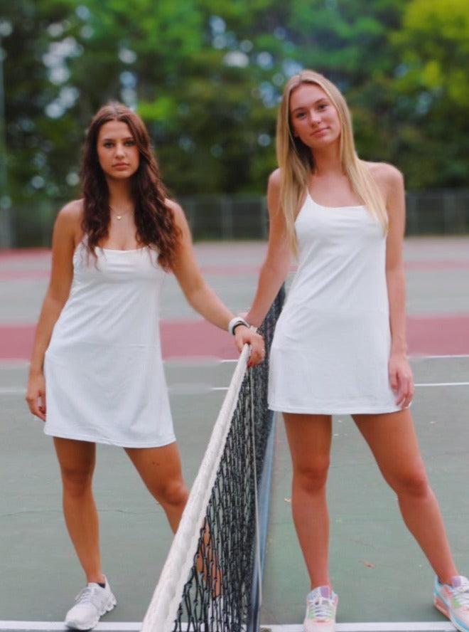 White Active Tennis Cami Dress