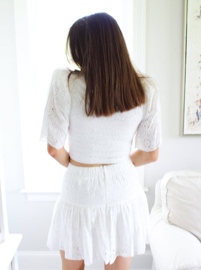 Selena Eyelet Skirt Set