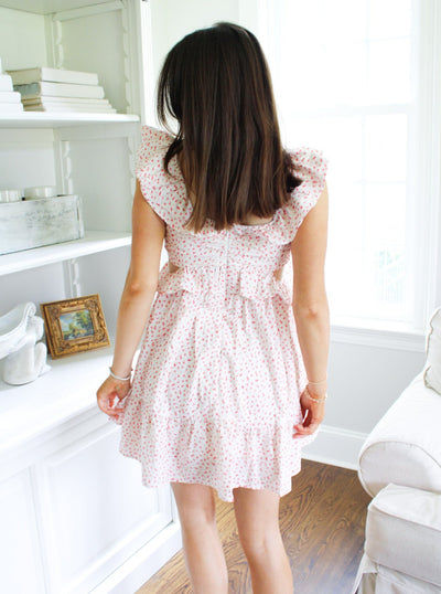 Heart Ruffle Mini Dress