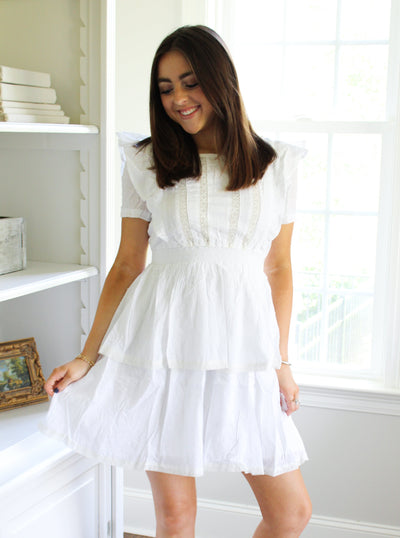 London Bridge Tiered Mini Dress