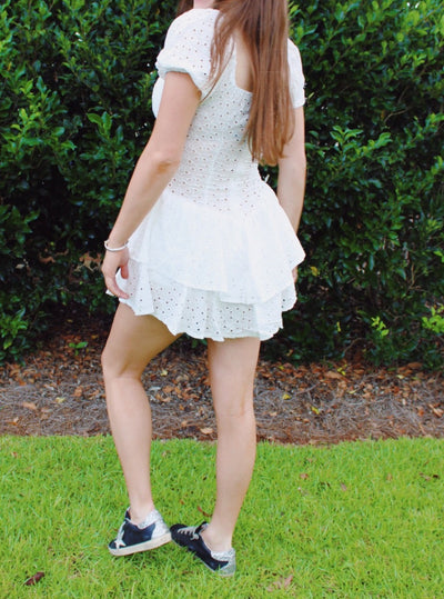 Darling Eyelet Romper (White)