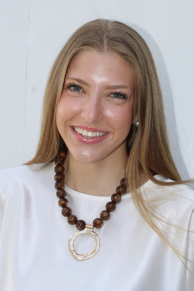 Tiger Eye Necklace - Brown