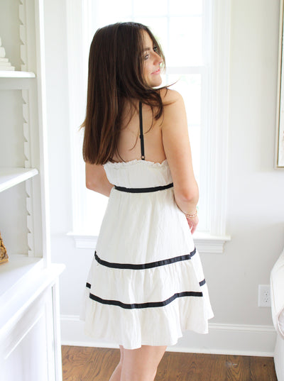 City of Romance Bow Mini Dress