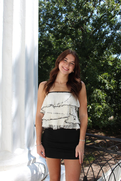 Natalie Crochet Ruffle Top