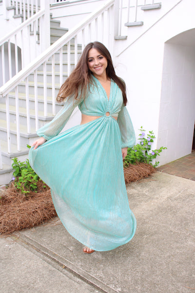 Maria Shimmer Maxi Dress