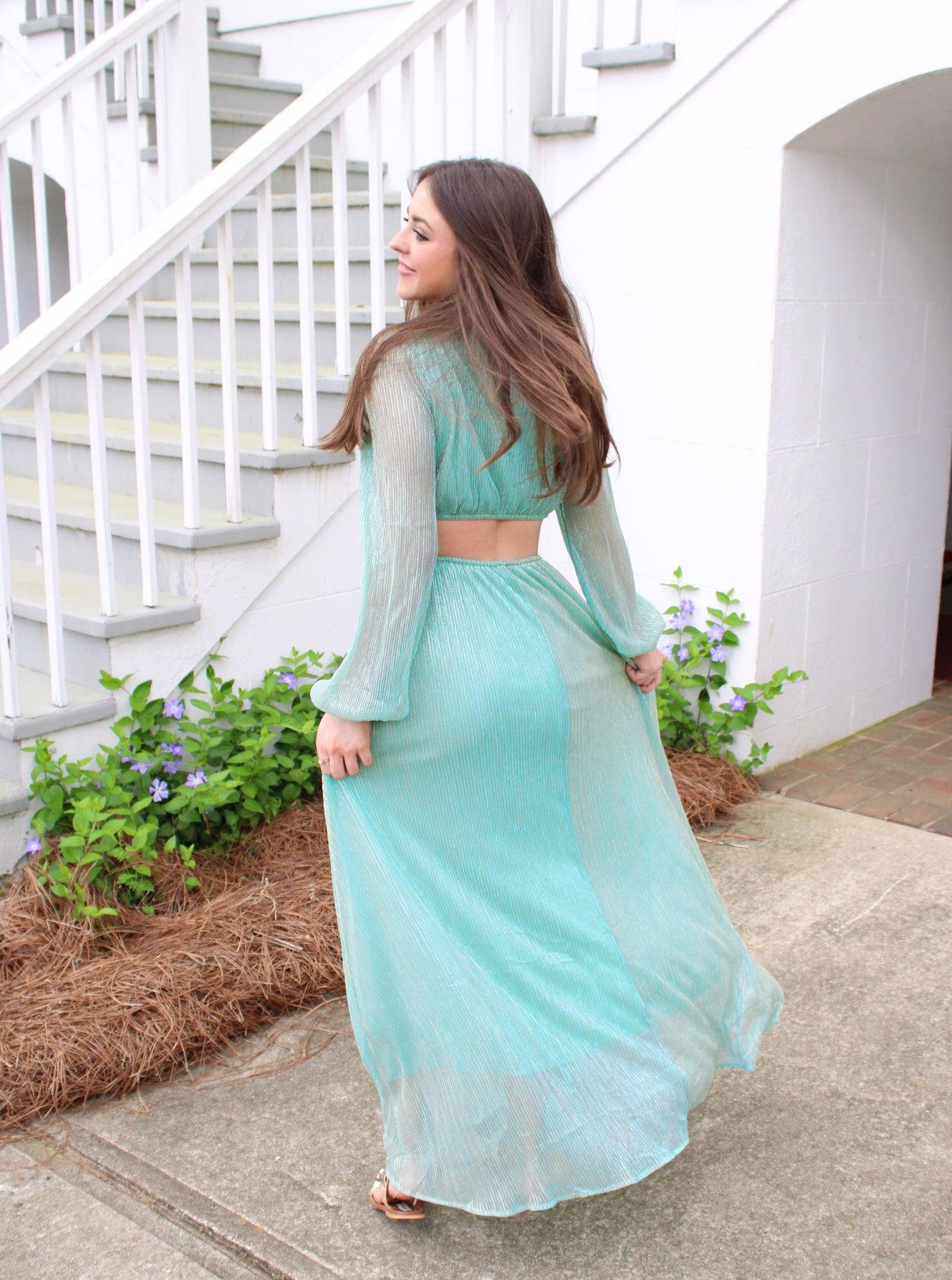 Maria Shimmer Maxi Dress