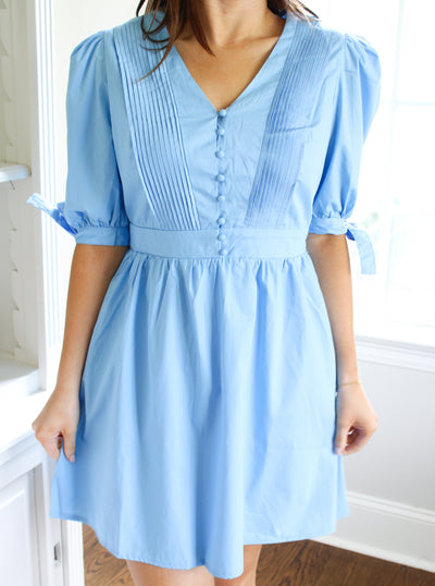 Hightower Mini Dress.- Blue