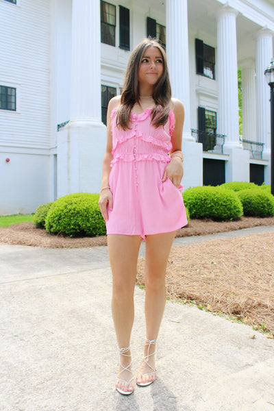 Susana Bubblegum Ruffle Romper