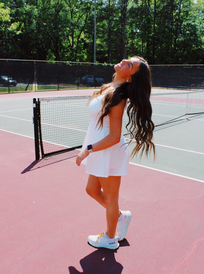 White Sleeveless Athletic Dress