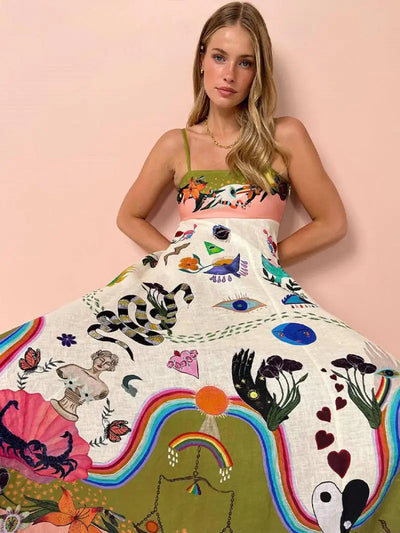 Hannah Printed Maxi Dress