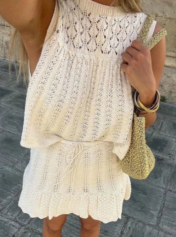 Back To The Beginning Knit Skirt Set