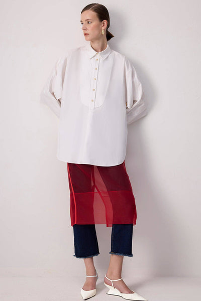 Sheer Organza Overlay Skirt