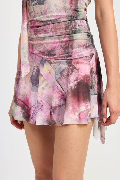 Olivia Asymmetrical Mini Skirt