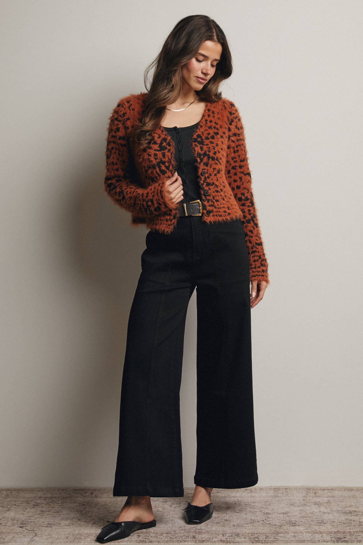 Buckeye Black Wide-Leg Jeans