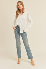 Load image into Gallery viewer, Off White Satin Effect Blouse
