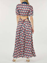 Load image into Gallery viewer, Navy Print Maxi Dress
