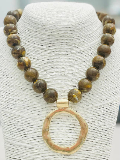Tiger Eye Necklace - Brown