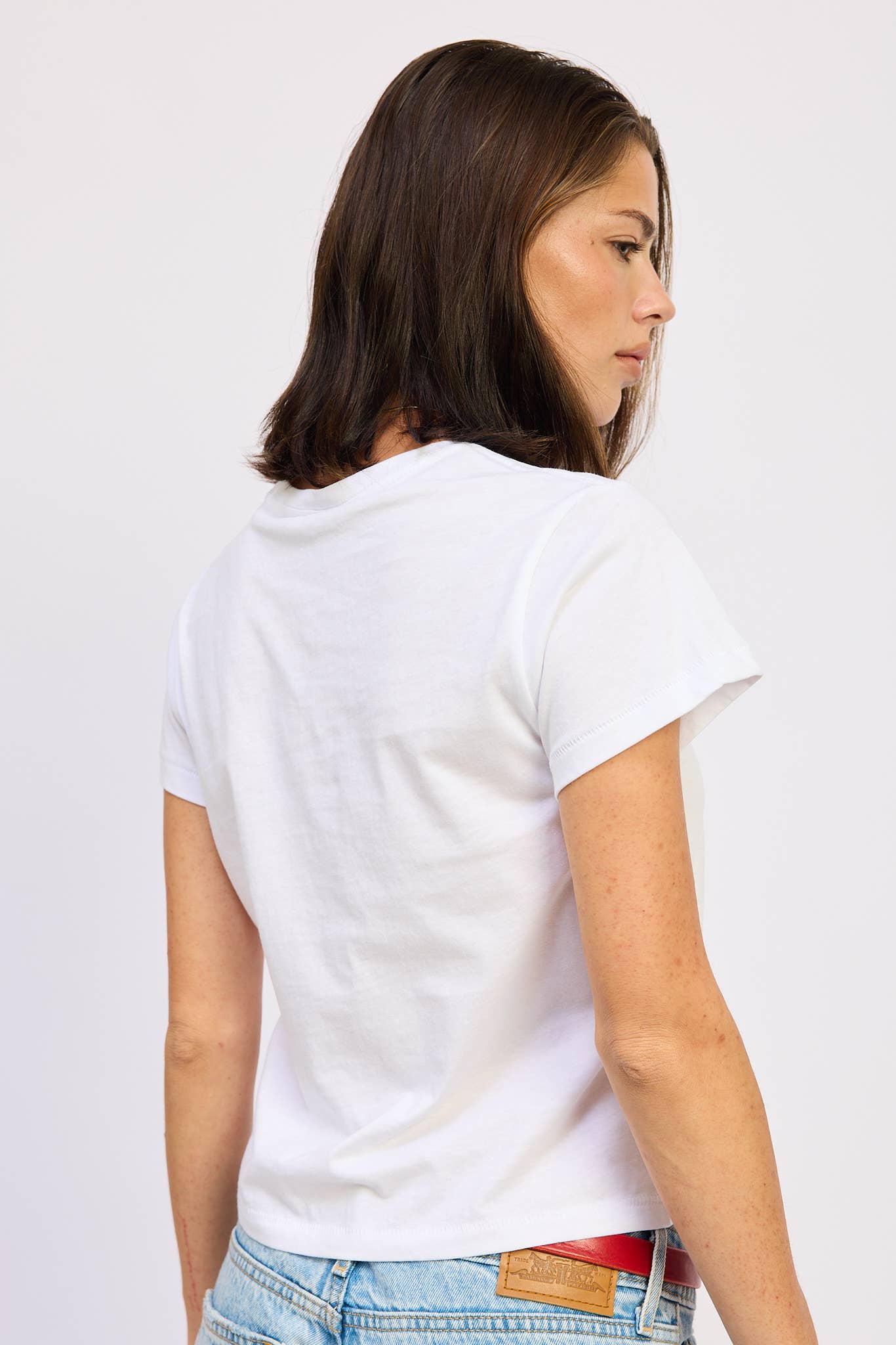 Olive Embroidered Baby Tee