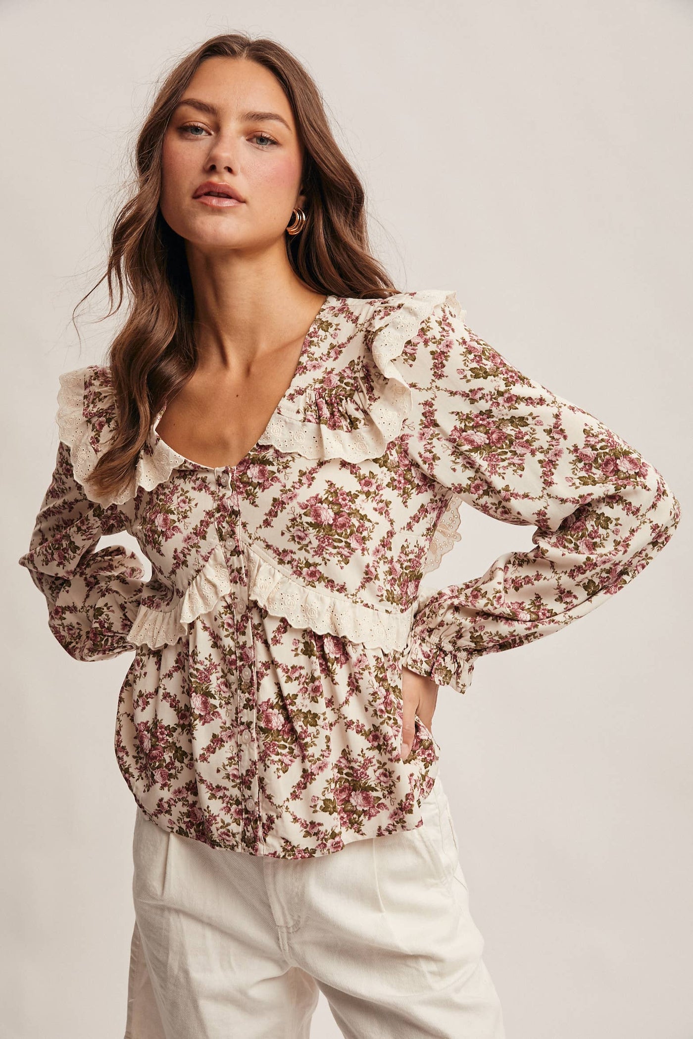 Alivia Floral Peplum Top