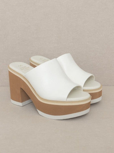Karlie Layered Platform Heel Slides