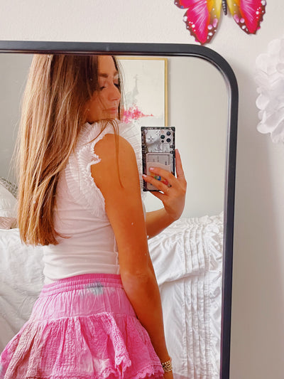 Tulle Ruffle Sleeve Bodysuit