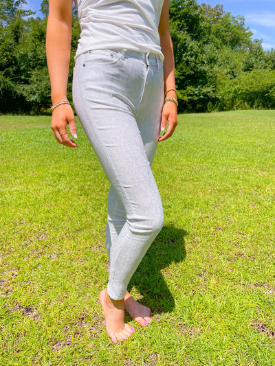 Silver Shiny Jeans