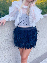 Load image into Gallery viewer, Happy Feather Mini Skirt (Black)
