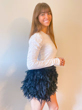 Load image into Gallery viewer, Happy Feather Mini Skirt (Black)
